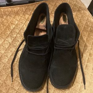 Clarks Men Desert Boot Black Suede